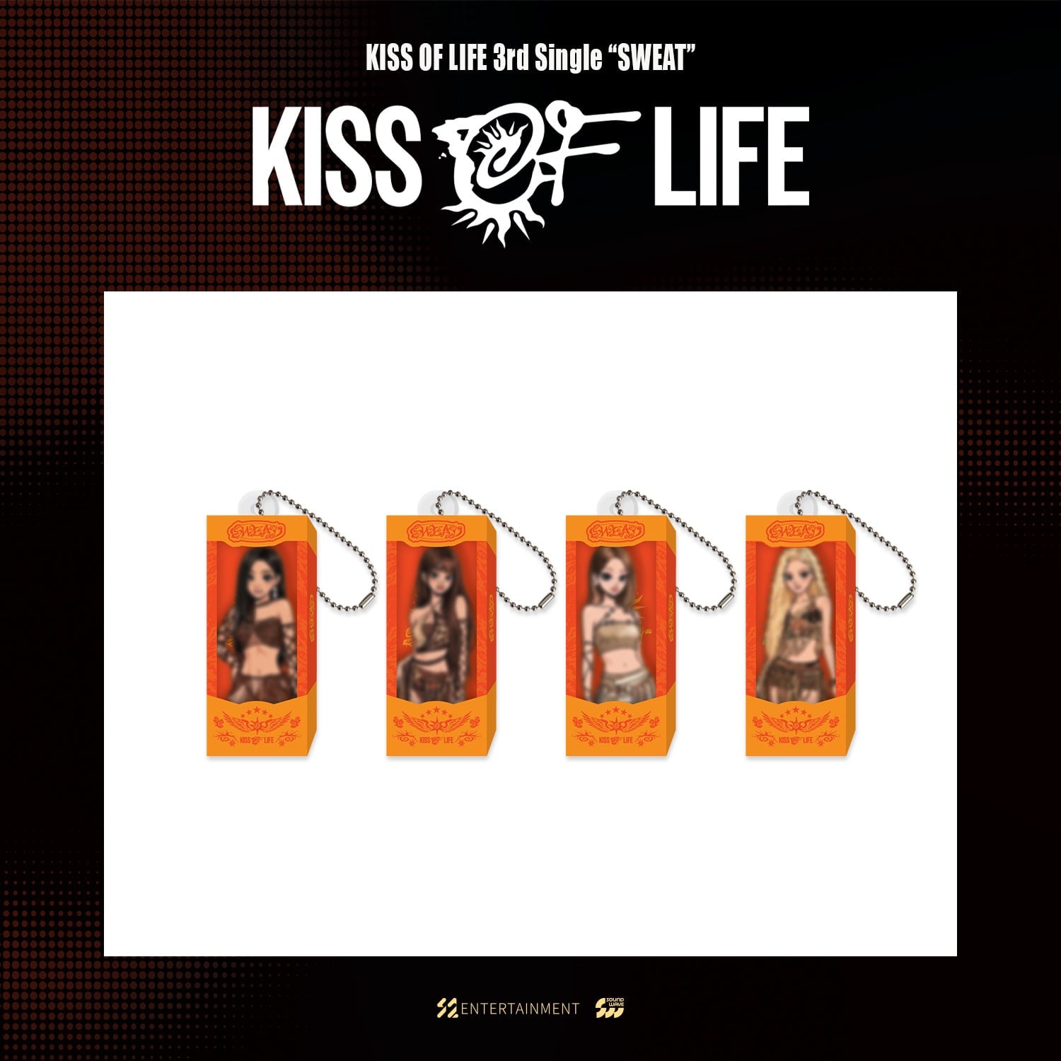 KISS OF LIFE - kiss of life - 3rd single "sweat" pop-up md 03. random miniature keyring 1