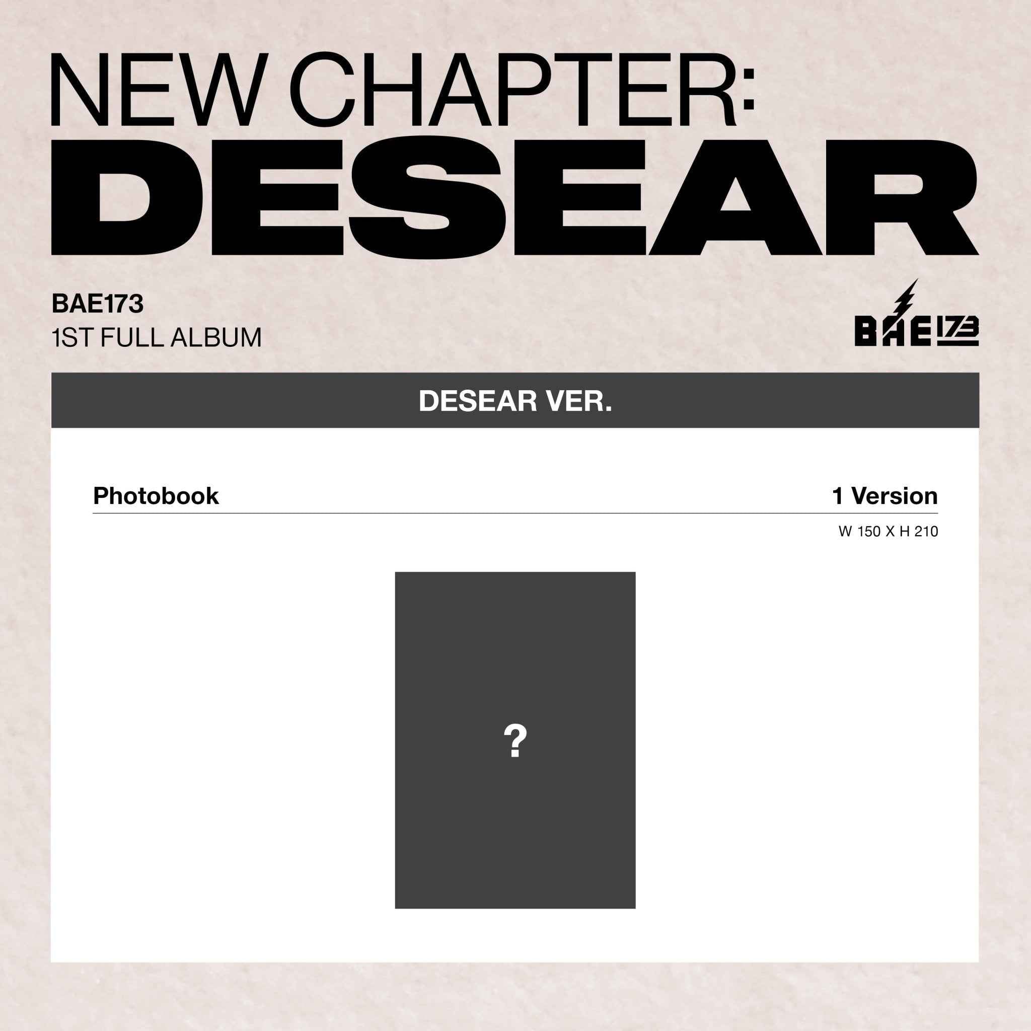 BAE173 (비에이이173) - NEW CHAPTER : DESEAR (Regular Album)