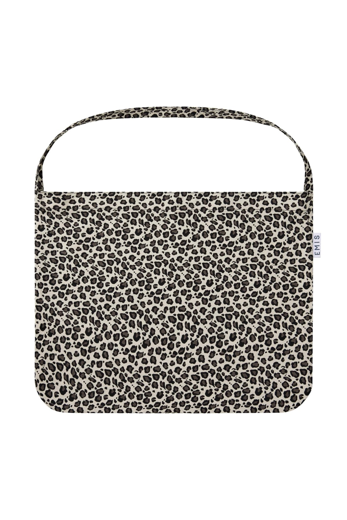 EMIS - leopard corduroy eco bag-white 1