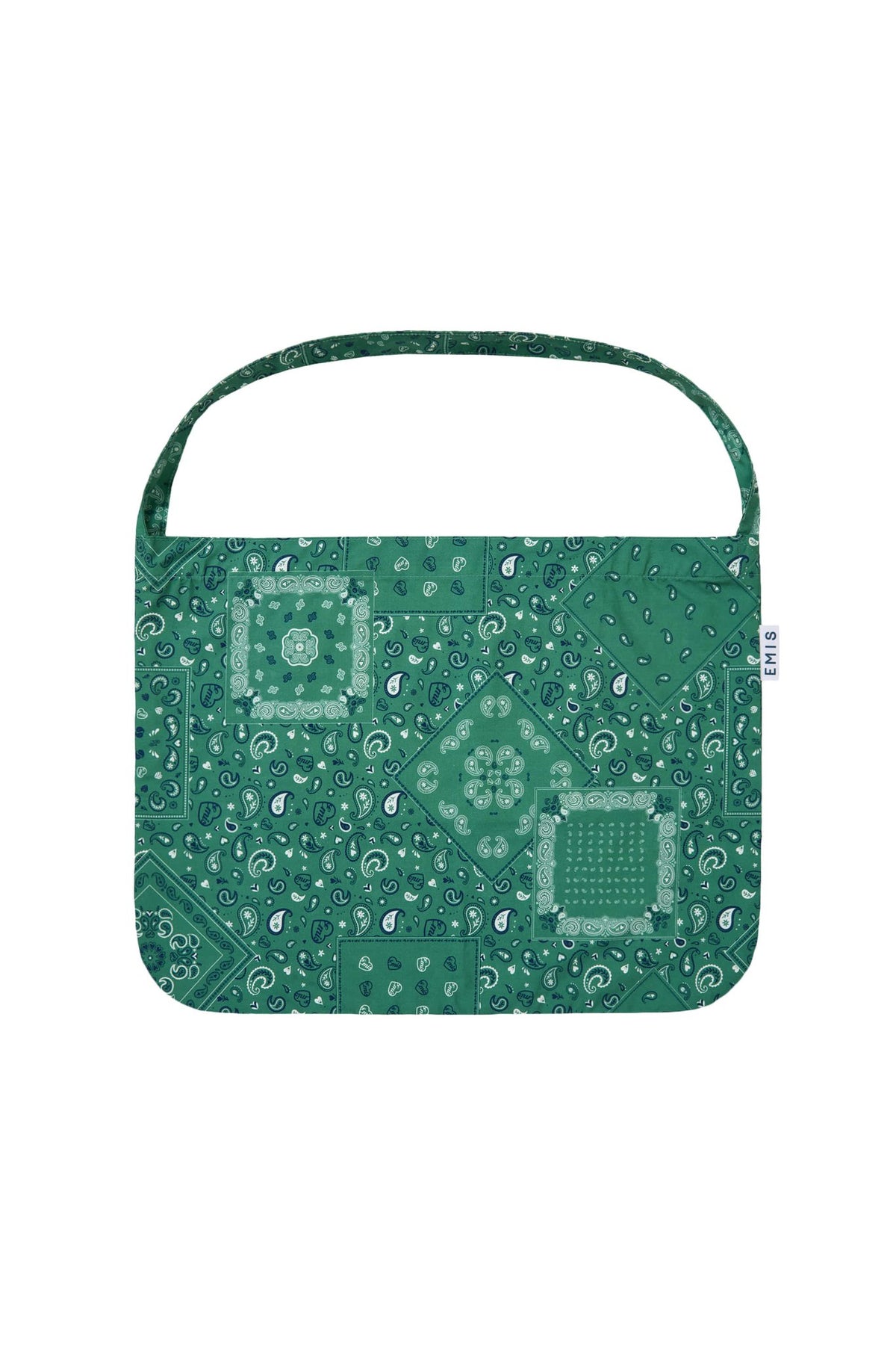 EMIS - logo paisley eco bag-green 2