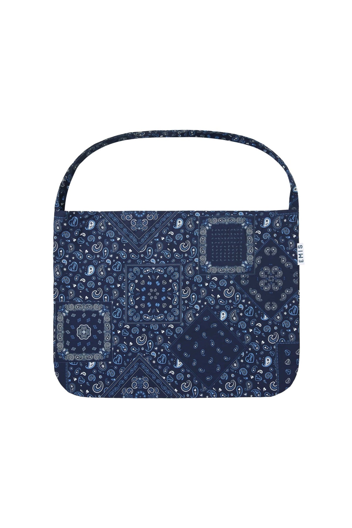 EMIS - logo paisley eco bag-navy 2