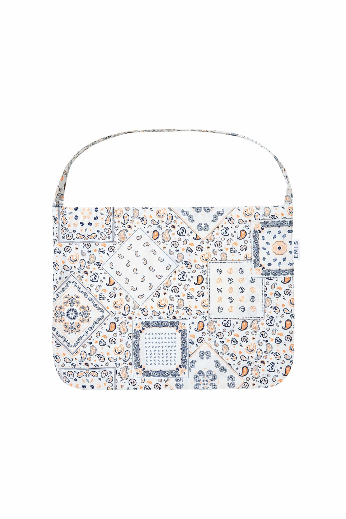 EMIS - logo paisley eco bag-white 2