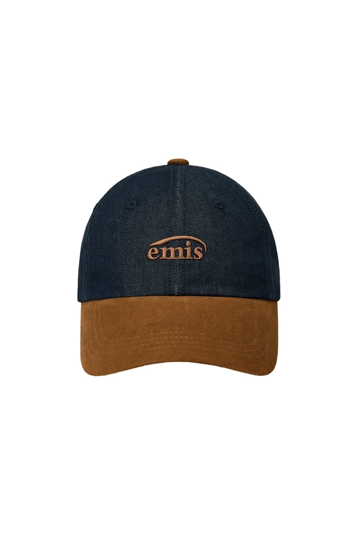 EMIS - small logo suede brim ball cap-blue denim 1