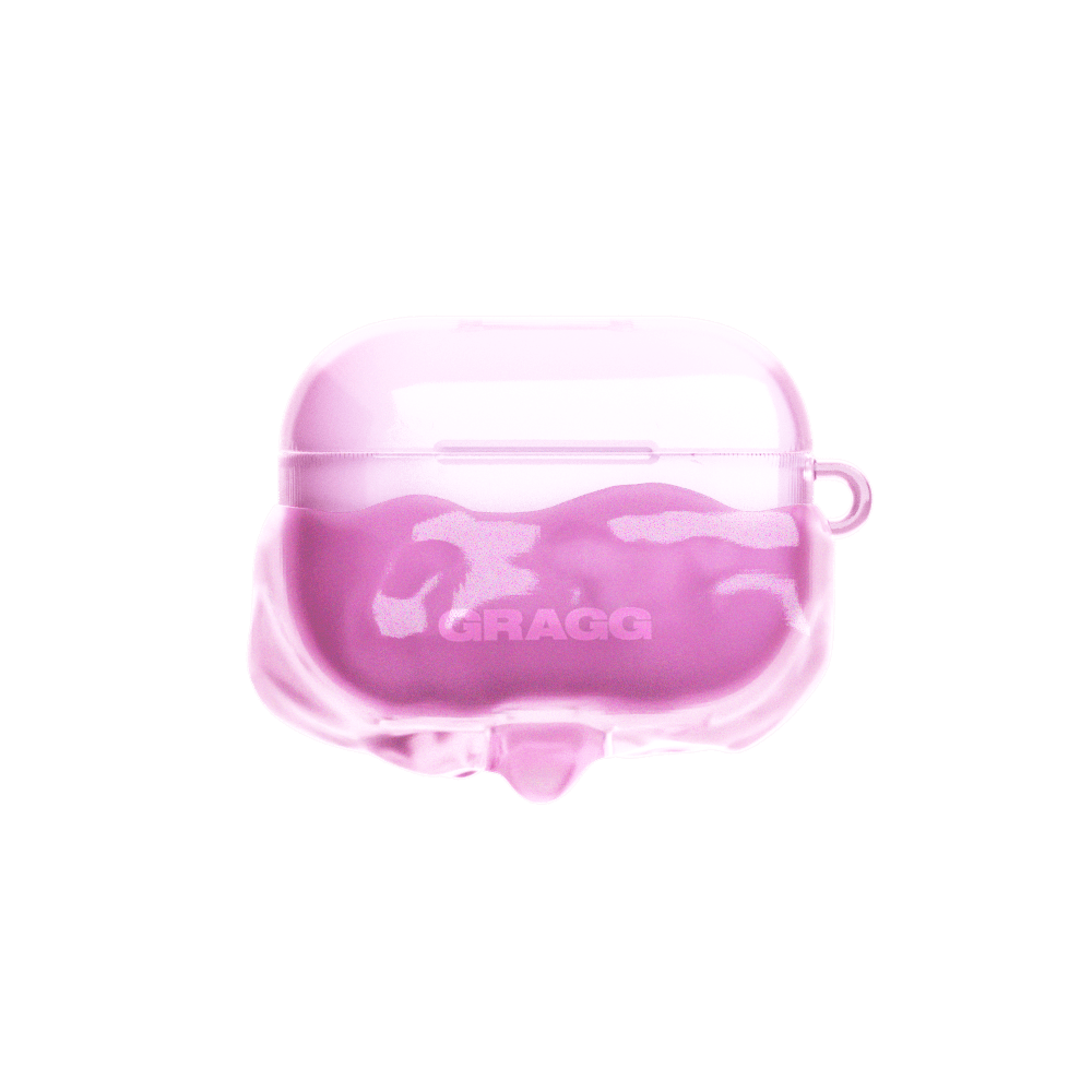 GRAGG (AIR PODS 2ND) - double layers case - clear pink 3