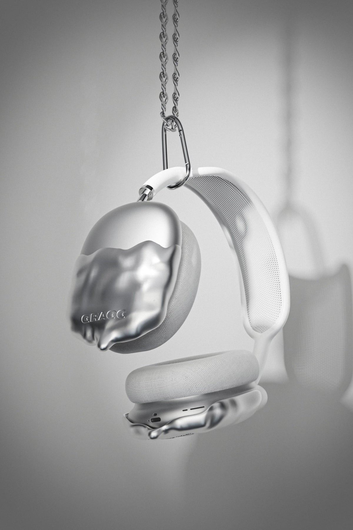 GRAGG (AIR PODS MAX) - double layers case - chrome 7