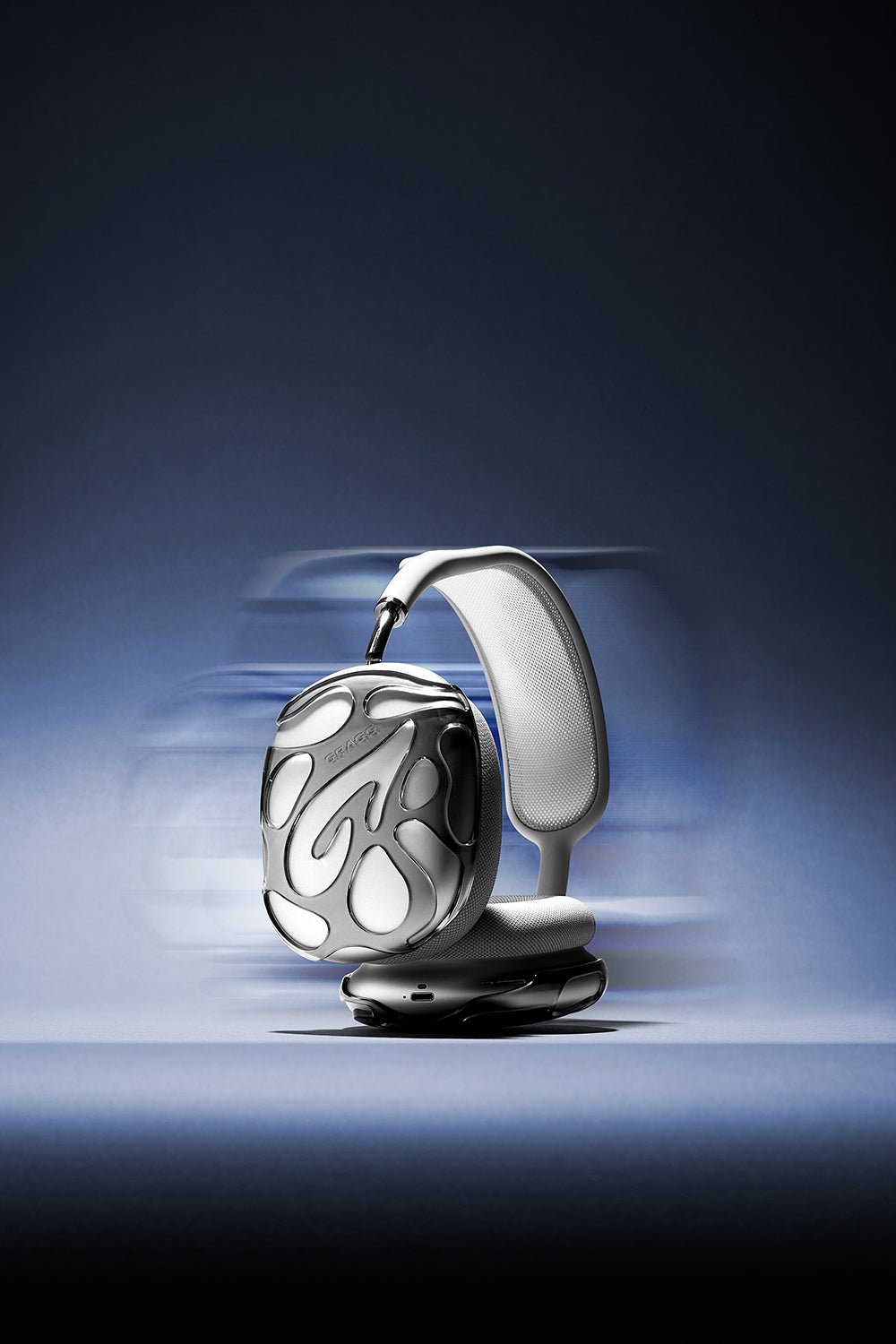 GRAGG (AIR PODS MAX) - web layers case - clear black 7