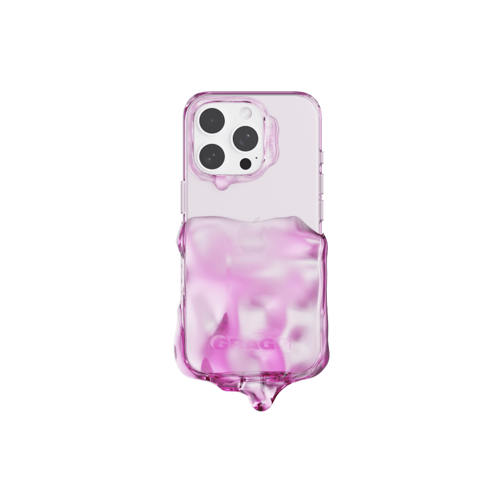 GRAGG (SHAPE CASE) - double layers case - clear pink 4