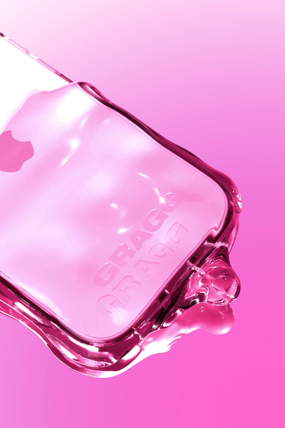 GRAGG (SHAPE CASE) - double layers case - clear pink 6