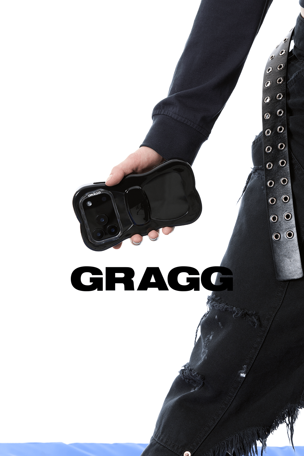 GRAGG (SHAPE CASE) - layered ribbon case - black 9