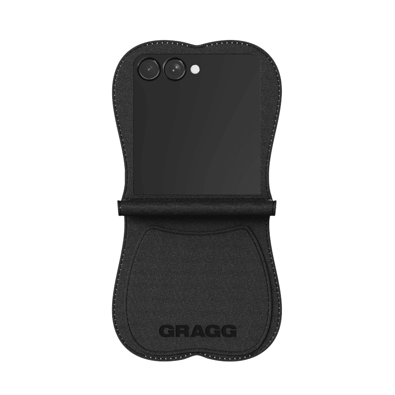 GRAGG (SHAPE CASE) - layered ribbon case - black 1