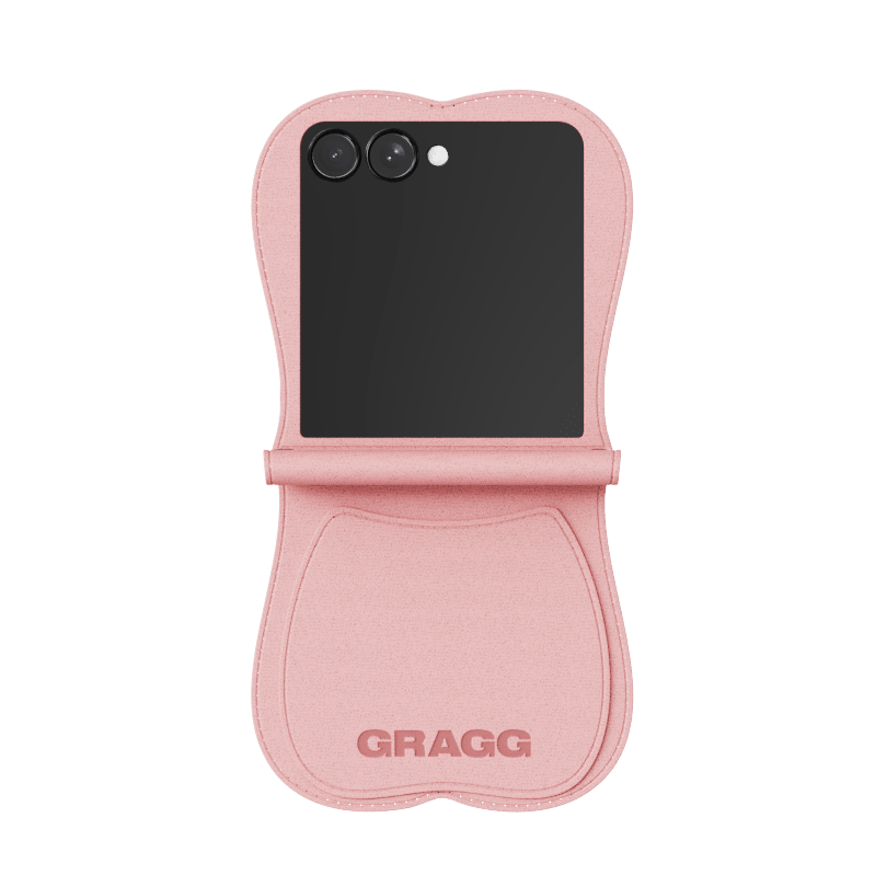 GRAGG (SHAPE CASE) - layered ribbon case - light pink 1