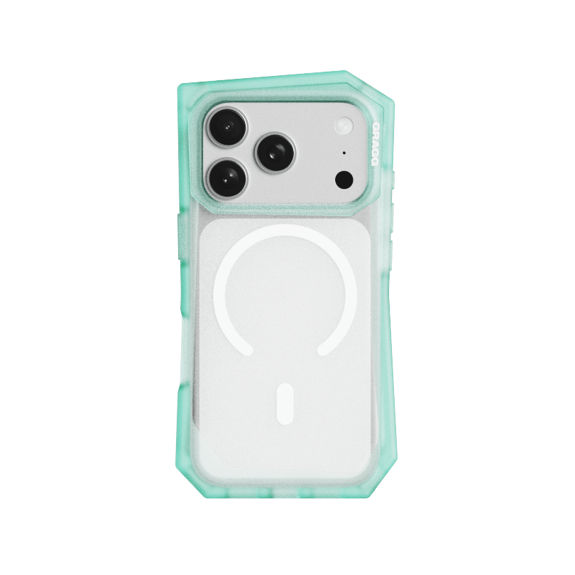 GRAGG (SHAPE CASE) - magsafe landing corner case - clear mint 1