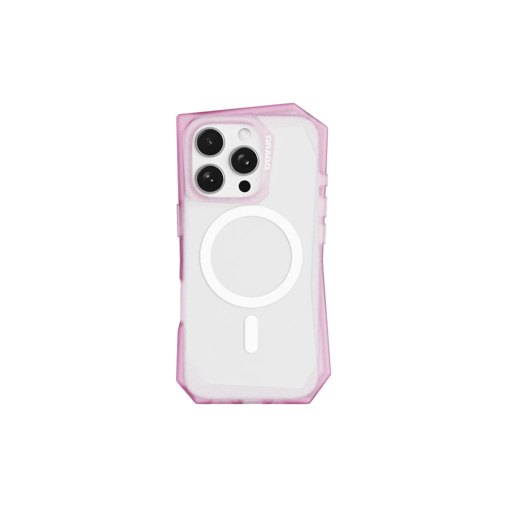 GRAGG (SHAPE CASE) - magsafe landing corner case - clear pink 5