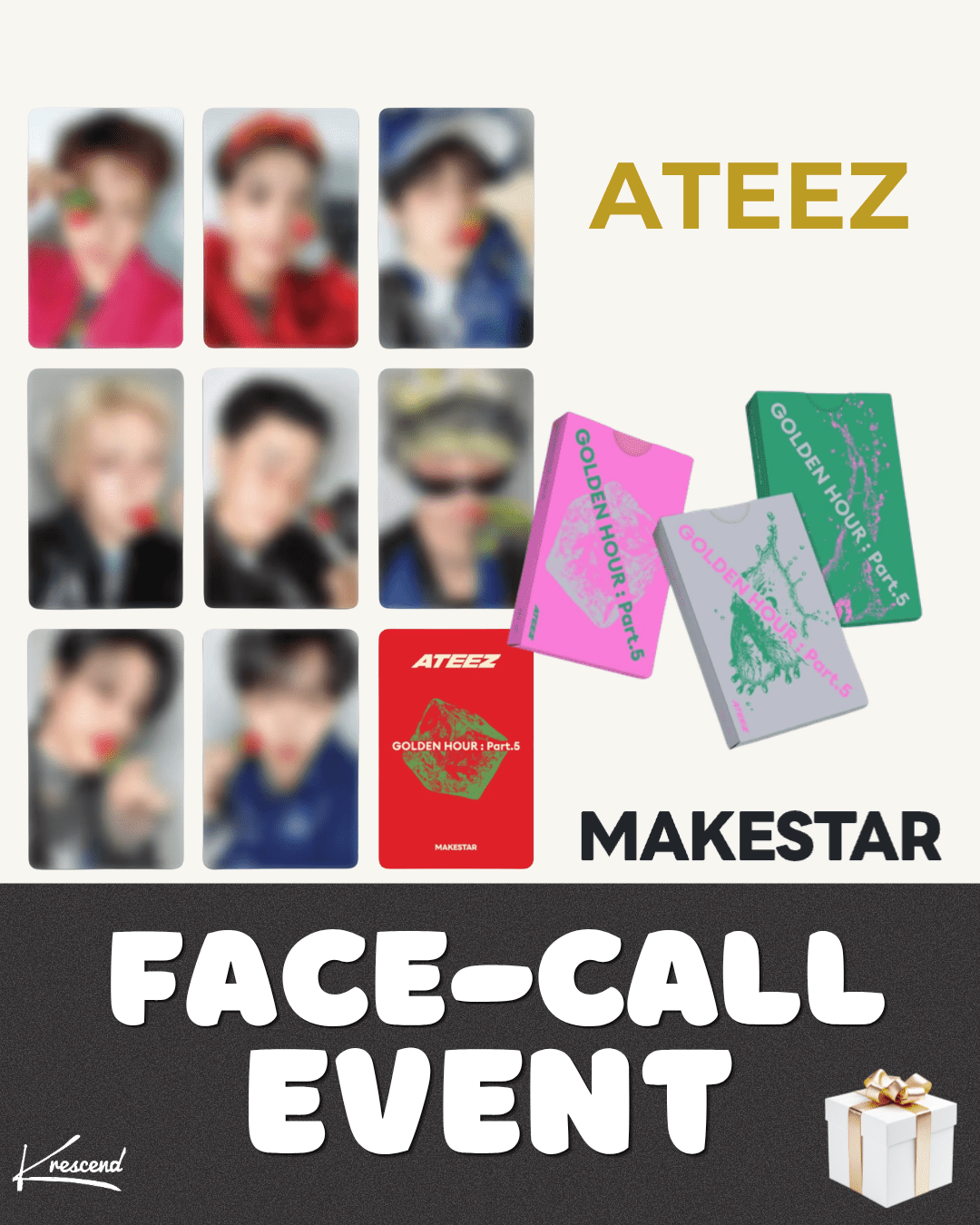 MINGI] ATEEZ - GOLDEN HOUR [POCAALBUM Ver.] [RANDOM] [MAKESTAR