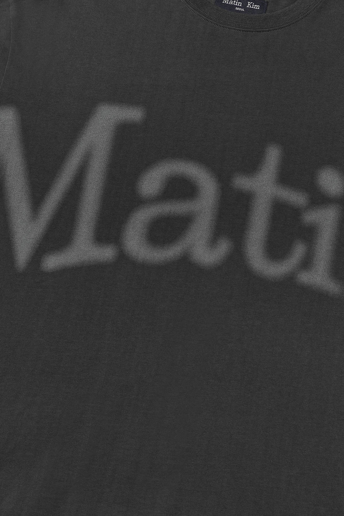 MATIN KIM - big arch logo top for men in charcoal 6