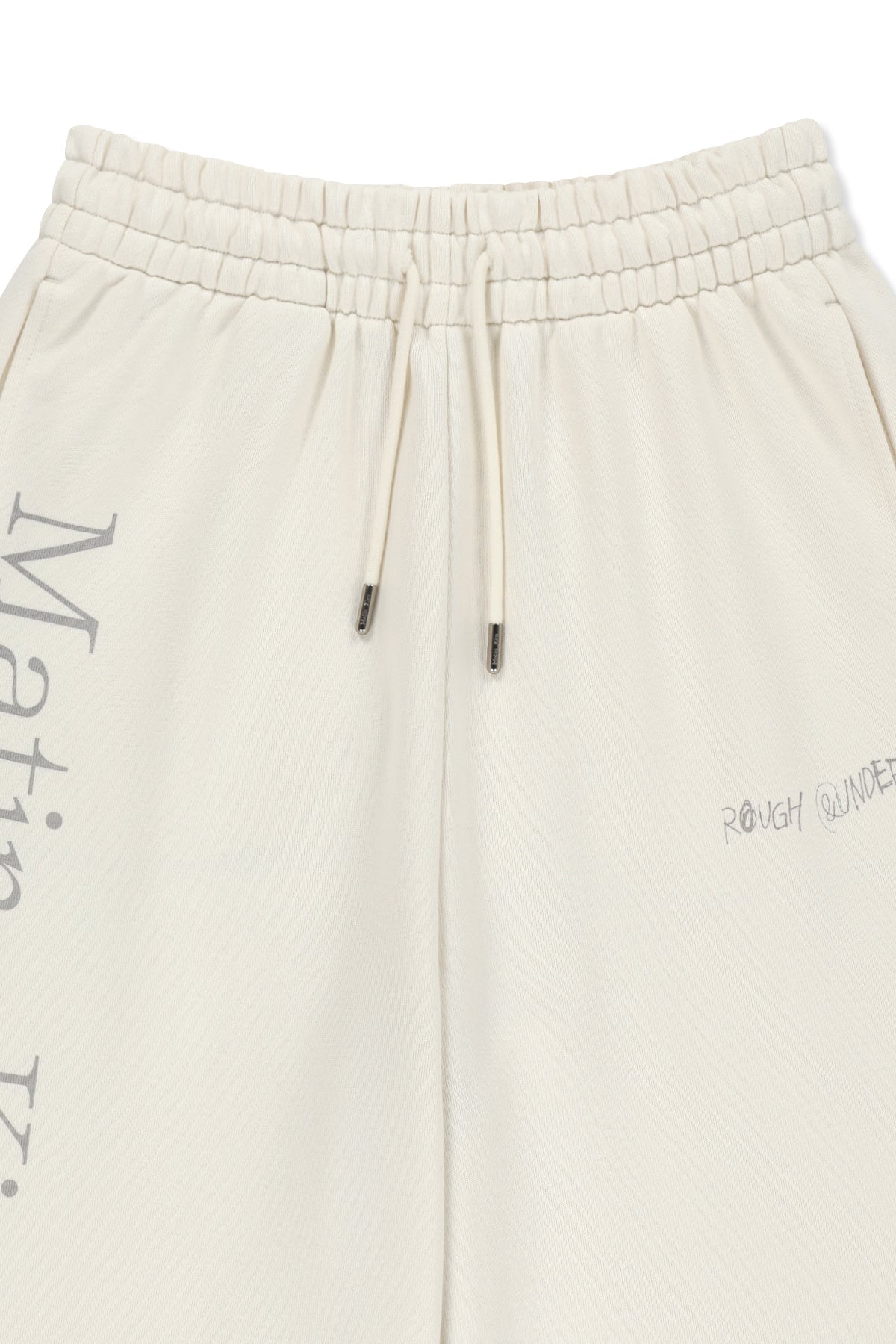 MATIN KIM - essential logo sweatpants in ivory 5
