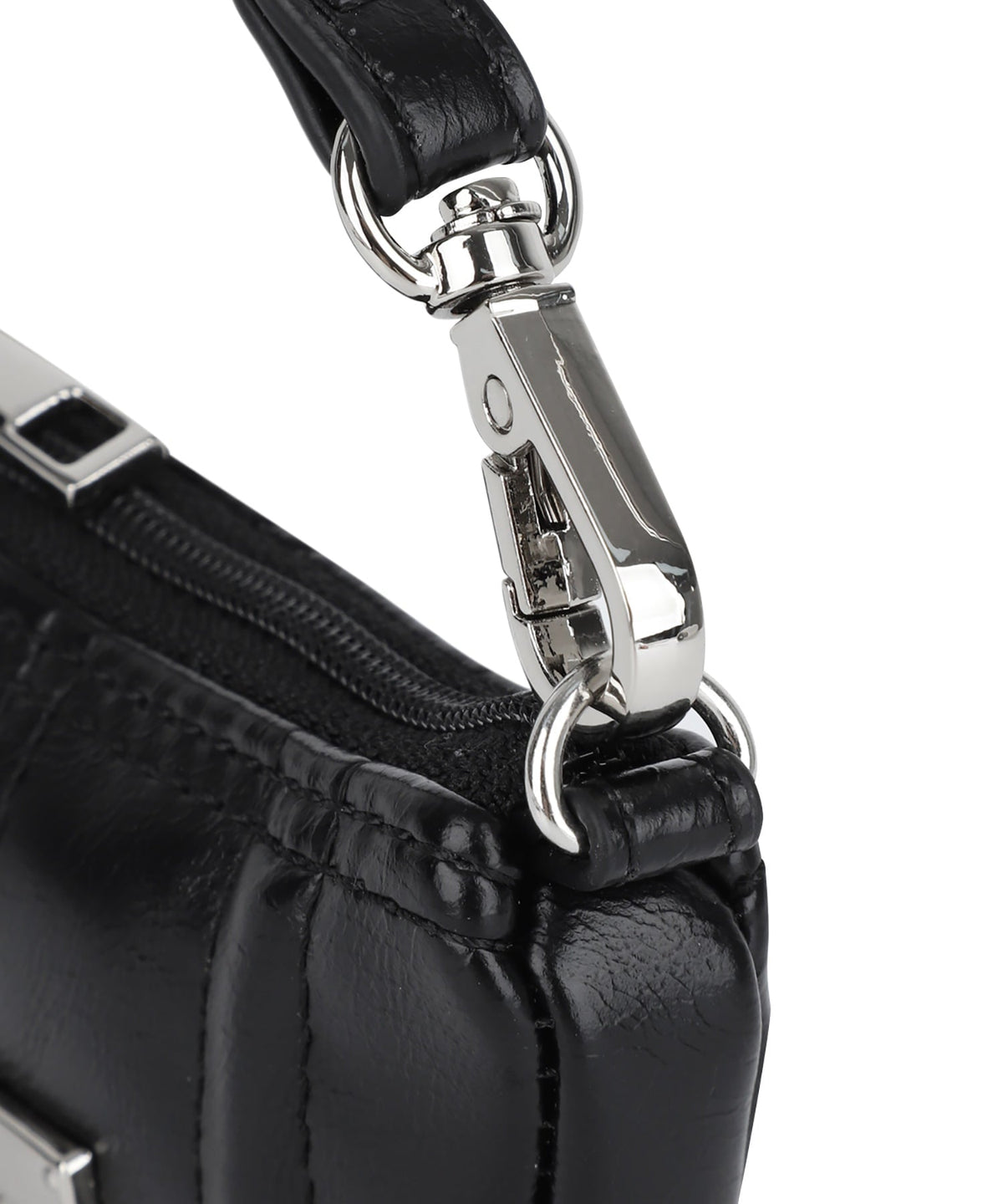 MATIN KIM - half shirring ribbon charm in black 6