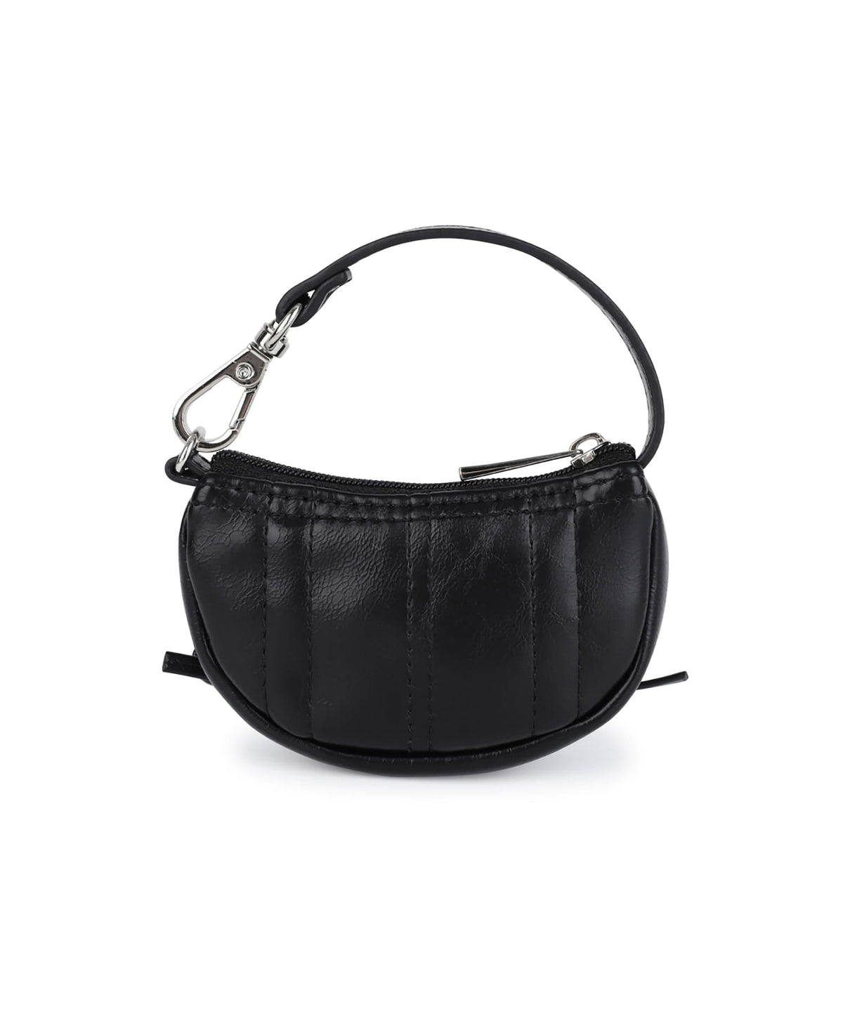 MATIN KIM - half shirring ribbon charm in black 11
