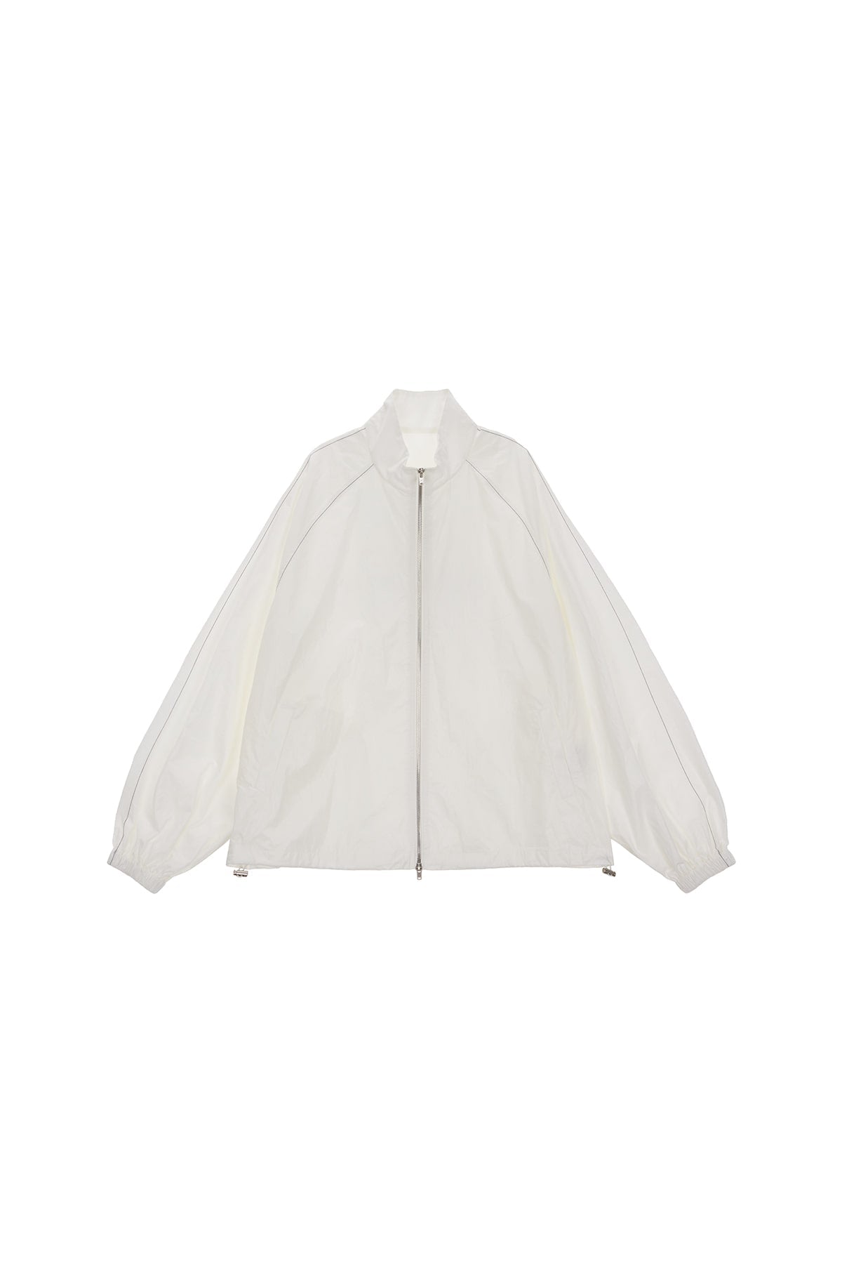 MATIN KIM - logo coating jumper in ivory 11