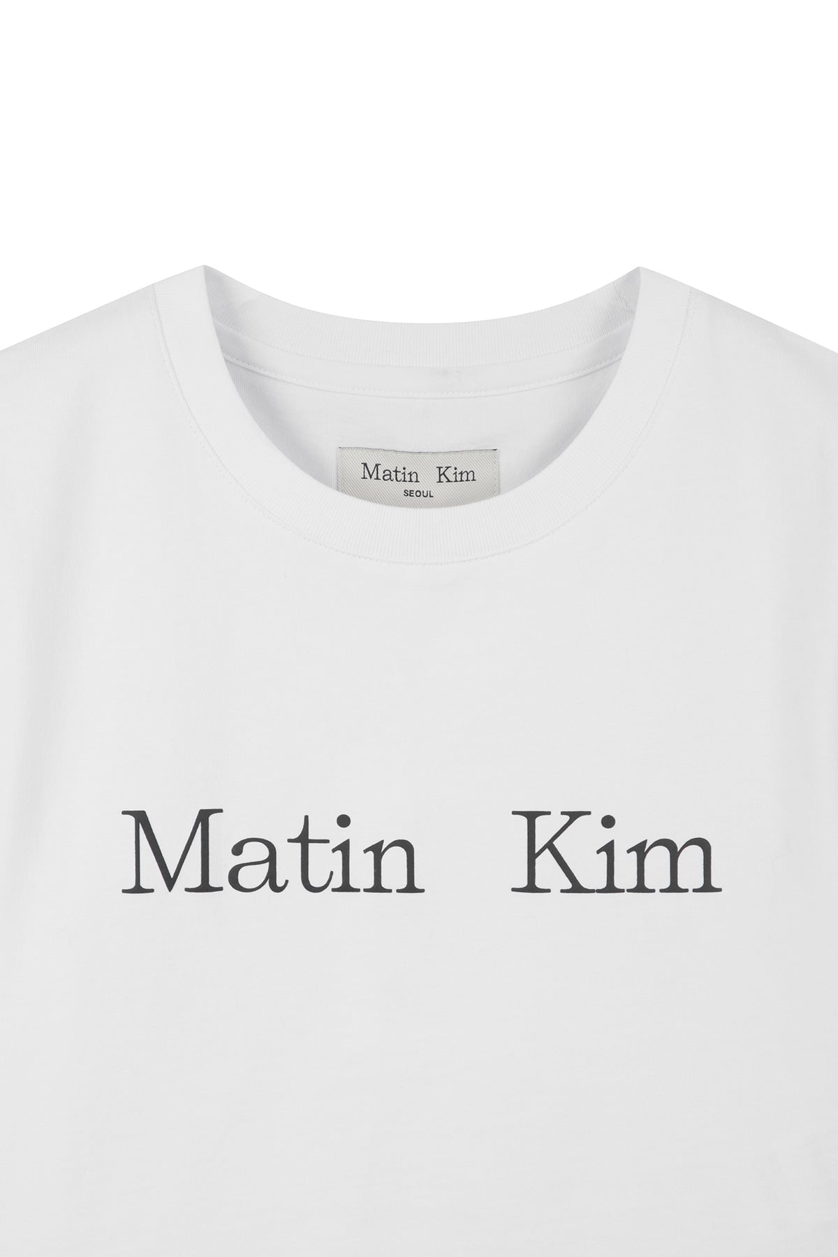 MATIN KIM - logo crop top in white 5