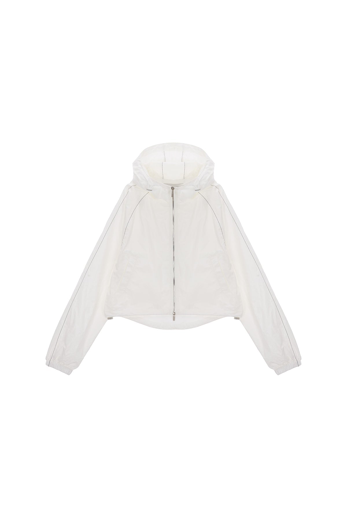 MATIN KIM - matin crop hoody coating jumper in ivory 2