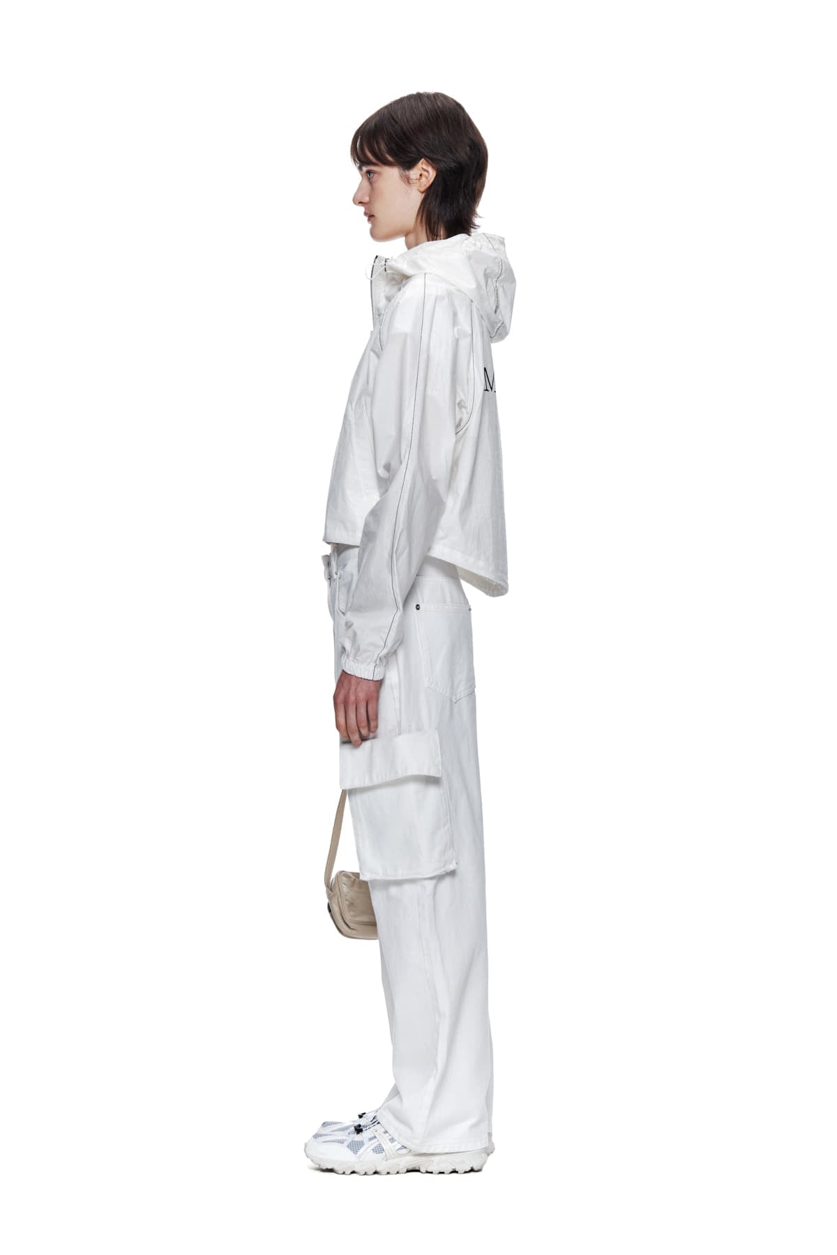MATIN KIM - matin crop hoody coating jumper in ivory 16