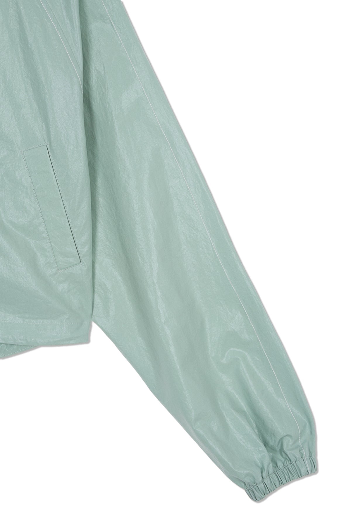 MATIN KIM - matin crop hoody coating jumper in mint 14
