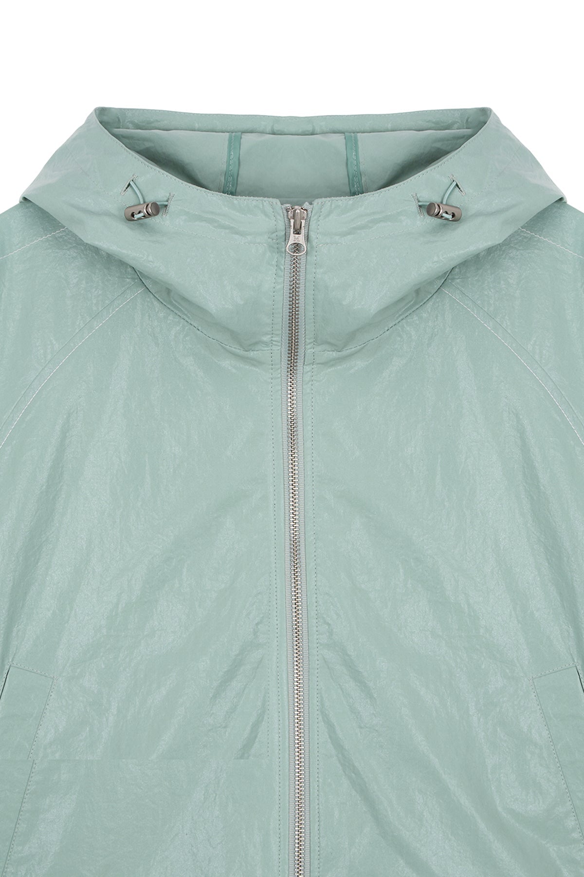 MATIN KIM - matin crop hoody coating jumper in mint 13