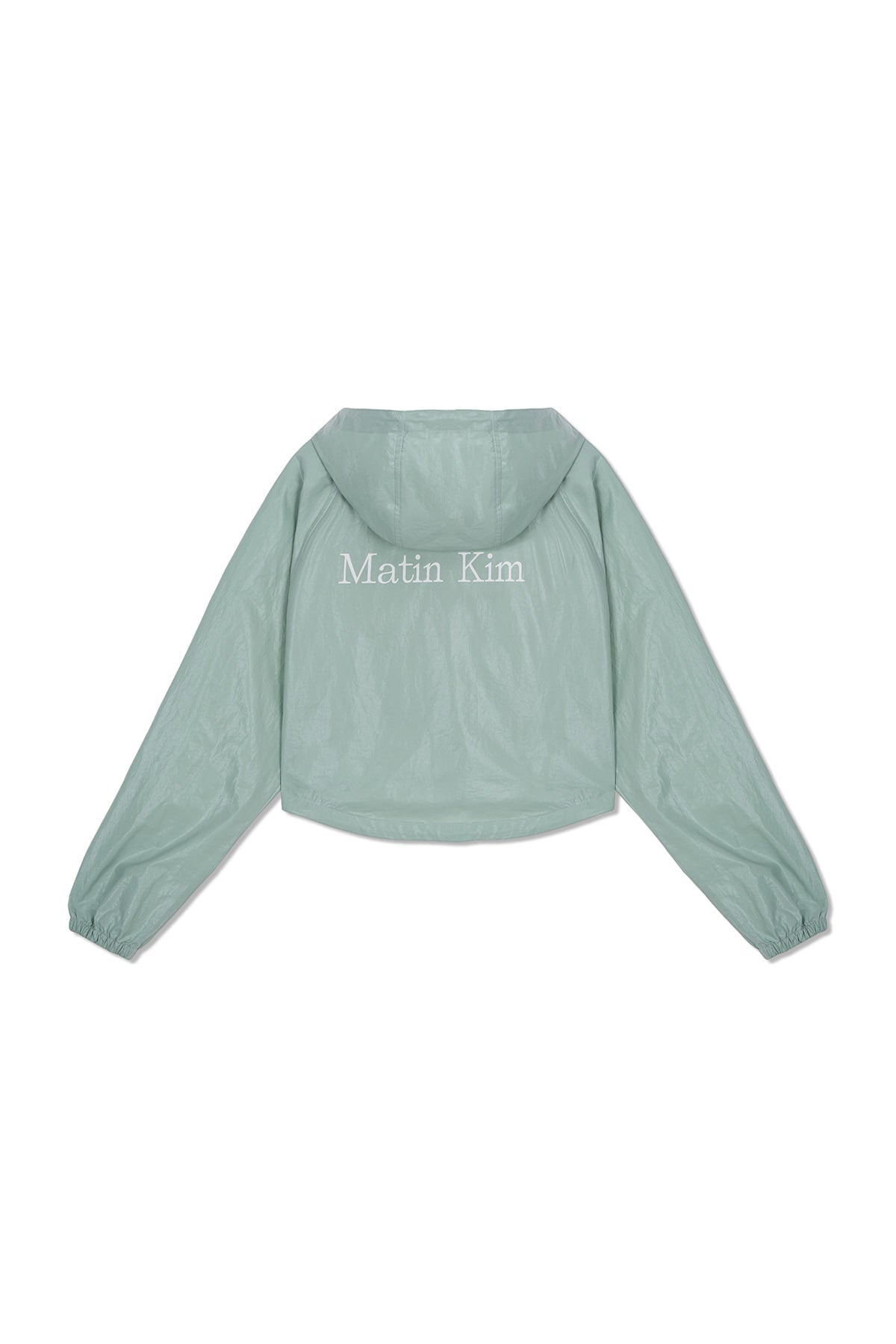 MATIN KIM - matin crop hoody coating jumper in mint 12