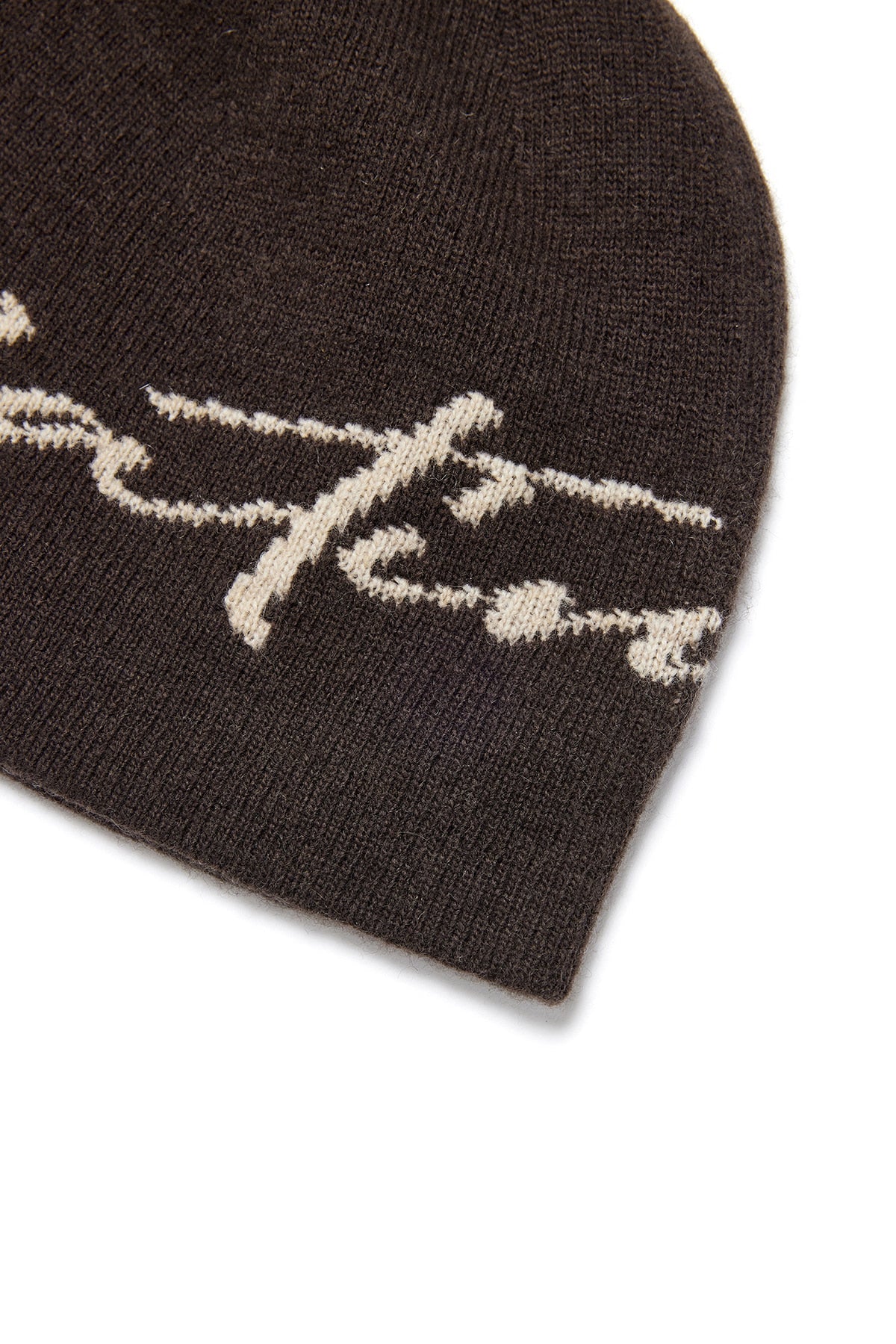 MATIN KIM - matin logo script beanie in brown 3
