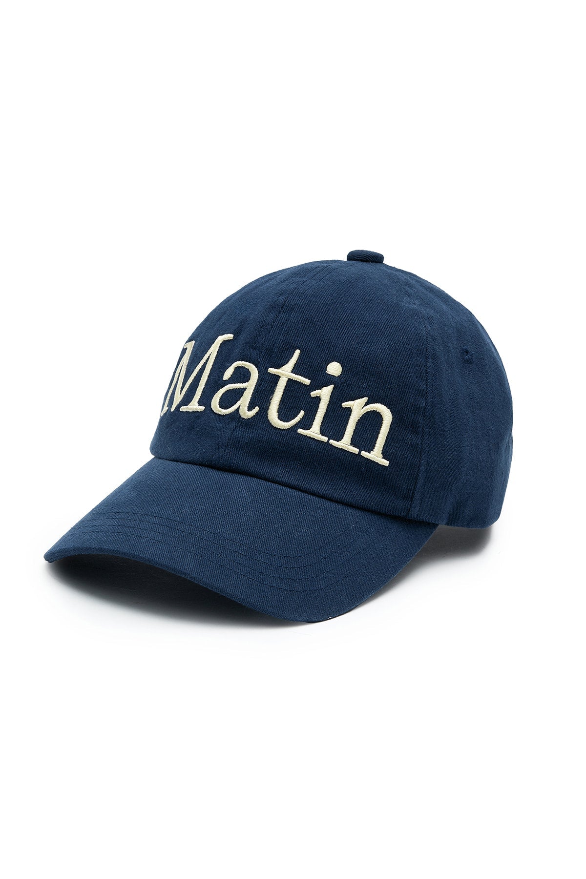MATIN KIM - matin logo stitch ball cap in navy 5