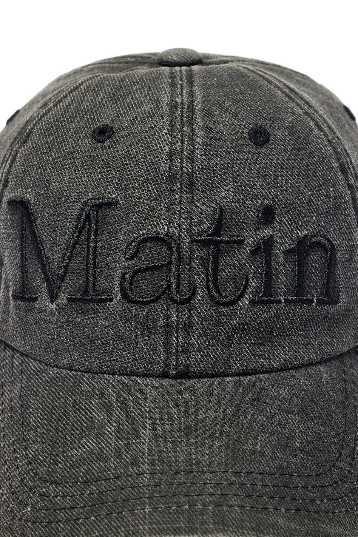 MATIN KIM - matin logo washed ball cap in black 5