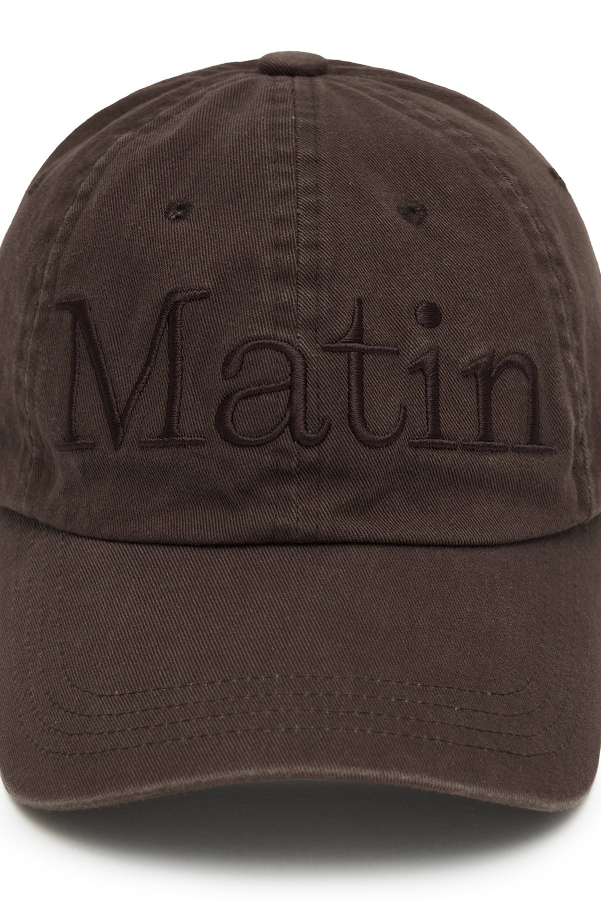 MATIN KIM - matin logo washed ball cap in brown 3
