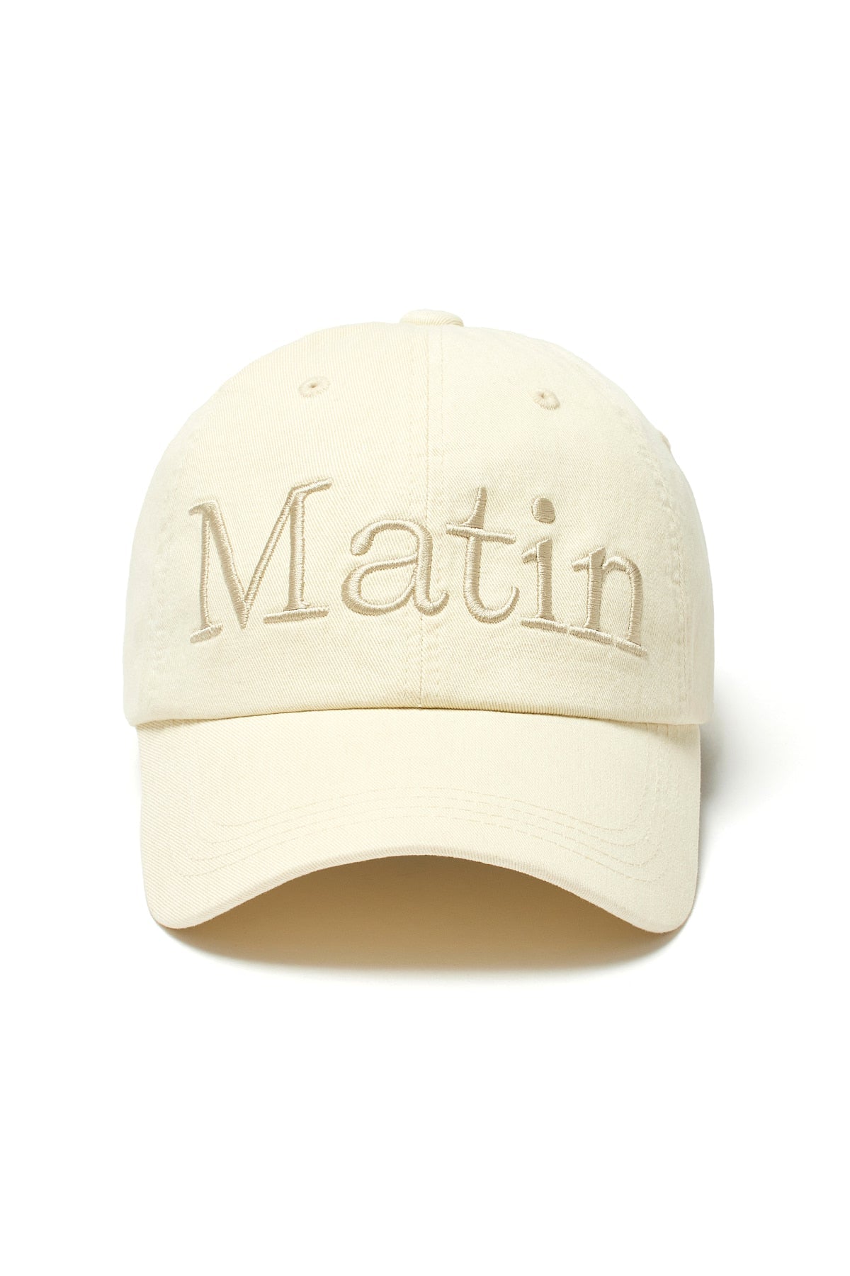 MATIN KIM - matin logo washed ball cap in light beige 6