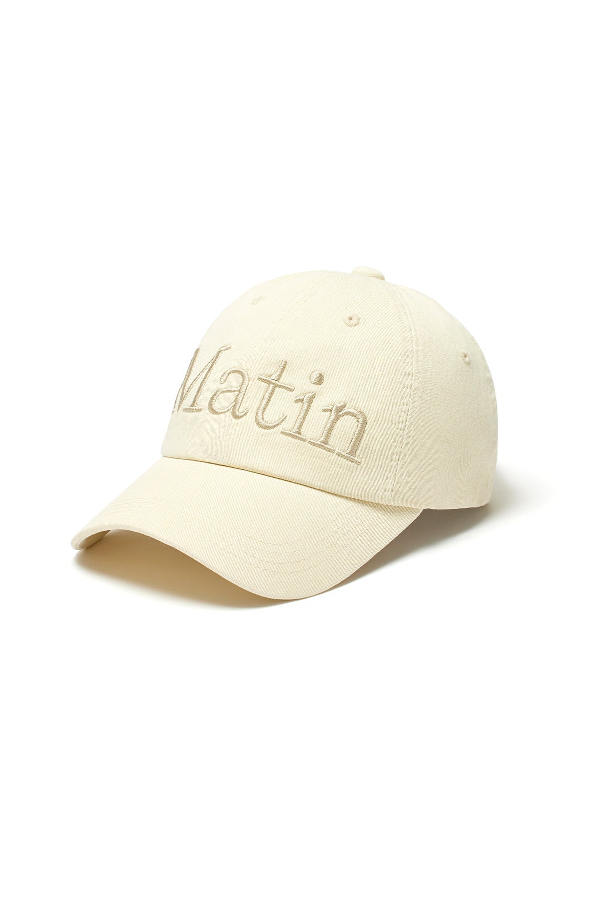 MATIN KIM - matin logo washed ball cap in light beige 7