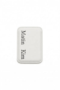 MATIN KIM - matin magnetic card wallet in ivory 1