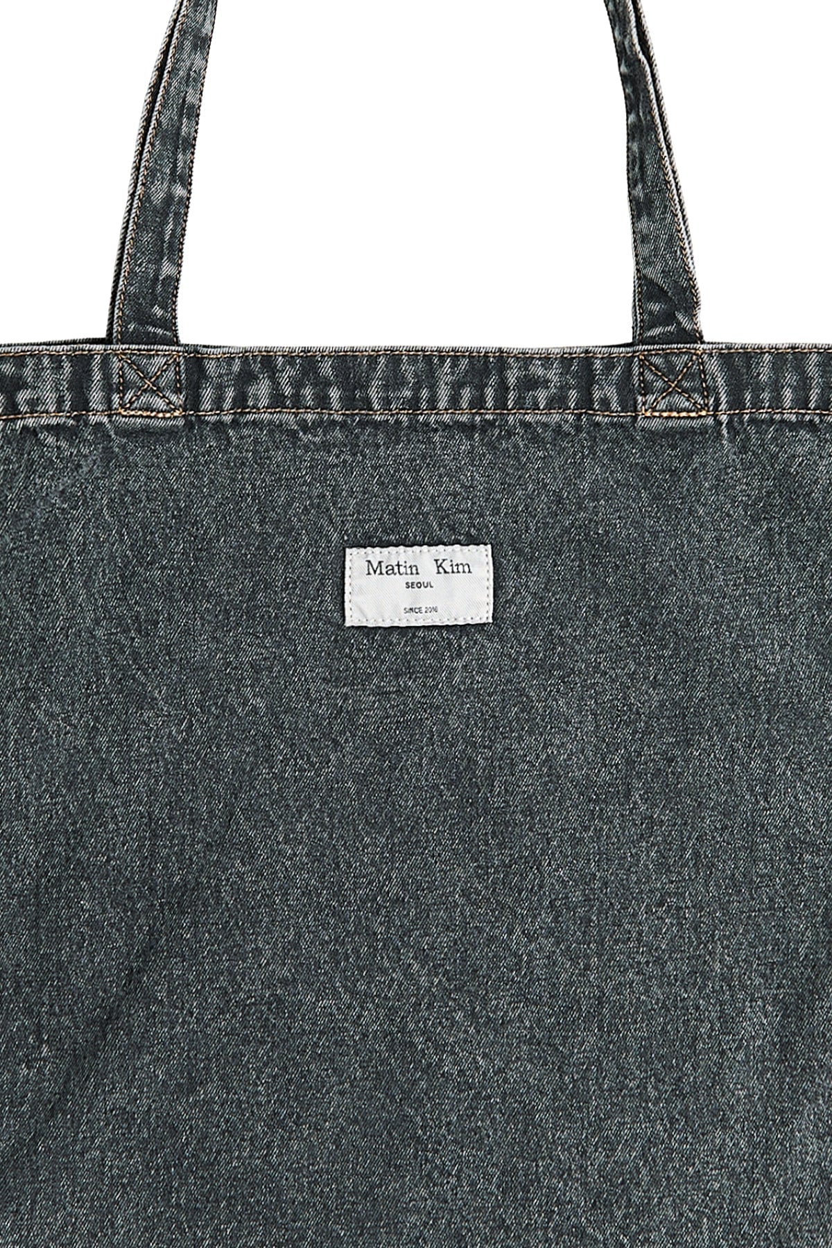 MATIN KIM - matin stitch denim ecobag in black 4