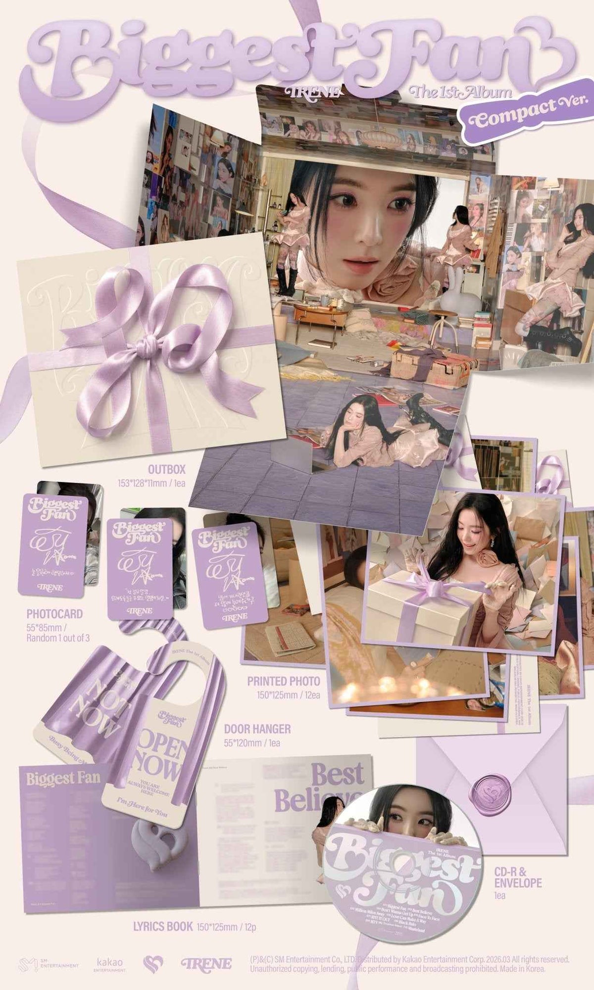 RED VELVET IRENE Biggest Fan (1st Full Album, Smart Album) (COMPACT Ver.)