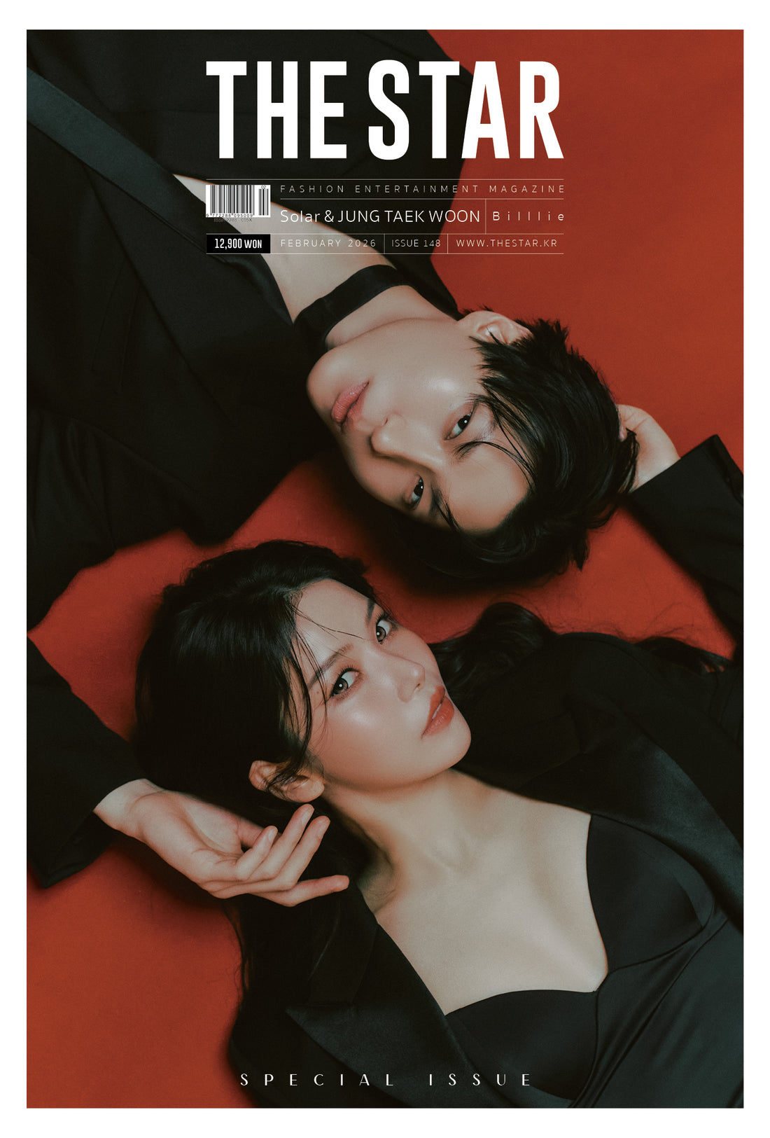 MAMAMOO Solar and Jung Taekwoon on THE STAR February 2026 magazine cover A version
