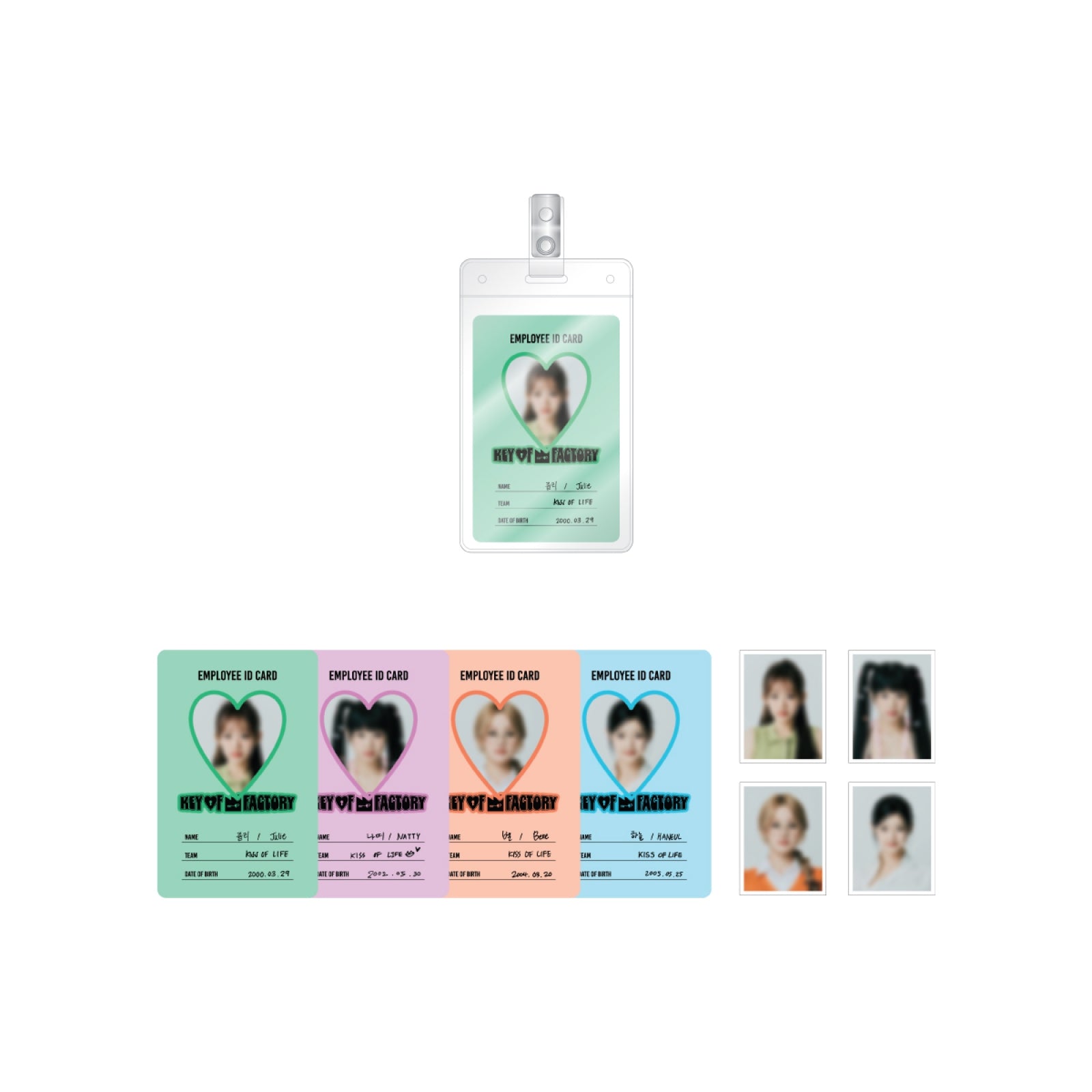 KISS OF LIFE - 04 id card set / 2024 fan-con [key of factory] md 1