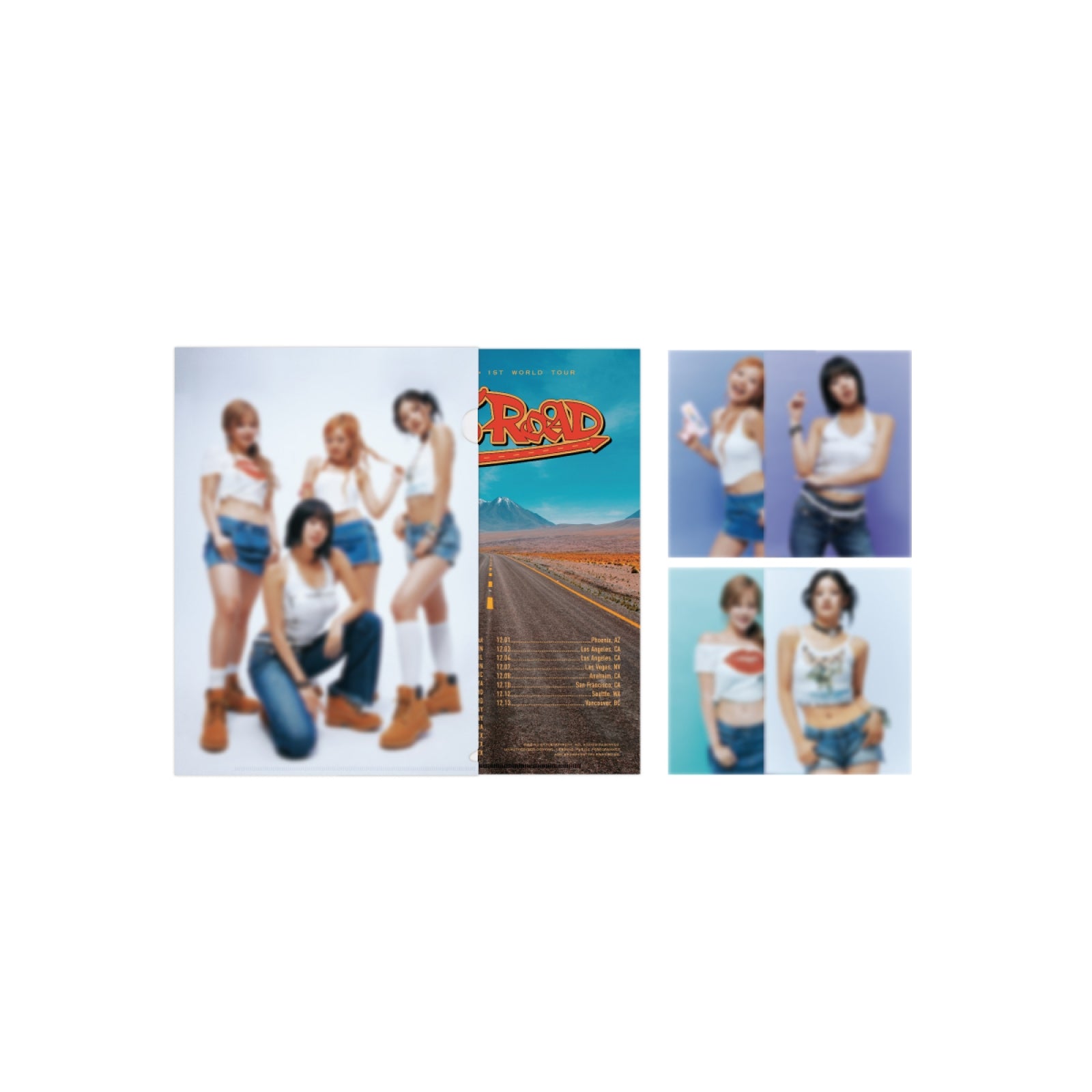 KISS OF LIFE - 11 l-holder &amp; poster set / 1st world tour [kiss road in seoul] 1