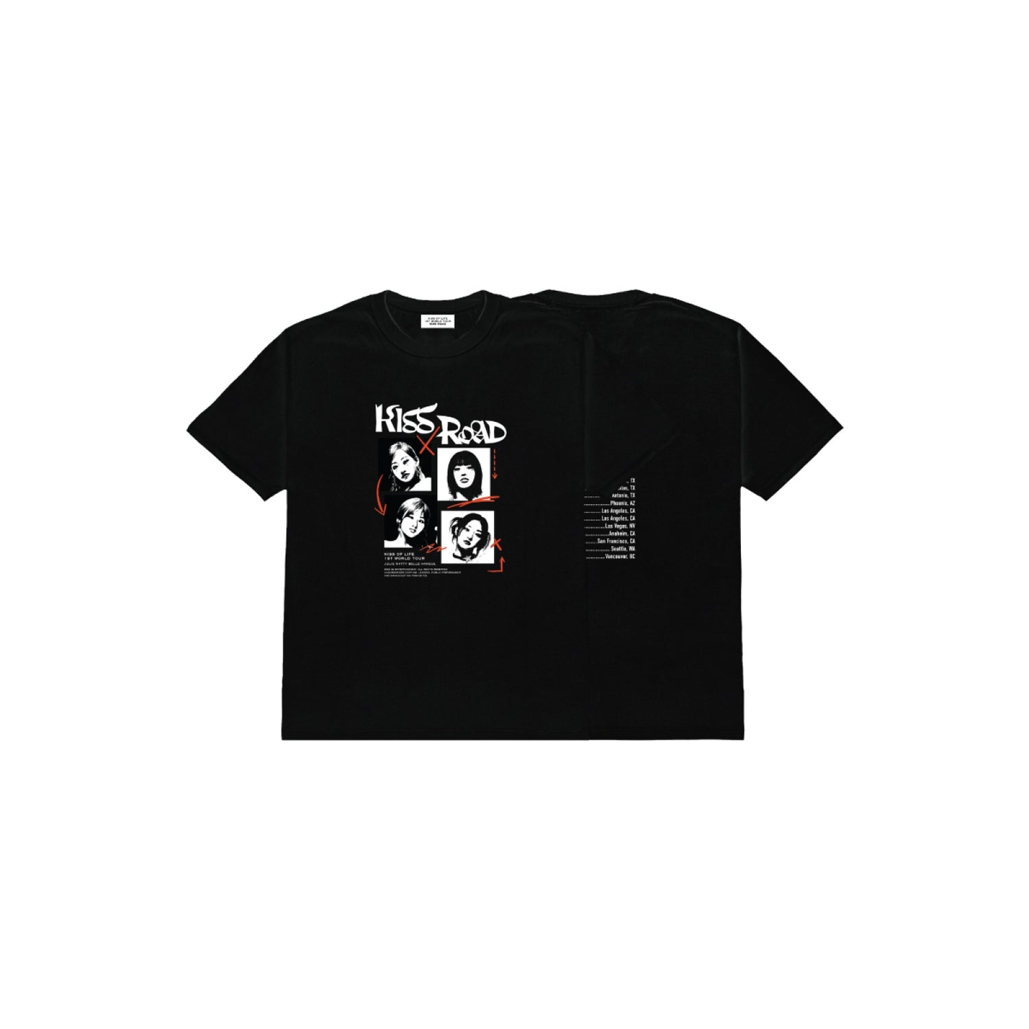 KISS OF LIFE - t-shirt / 1st world tour [kiss road in seoul] 1