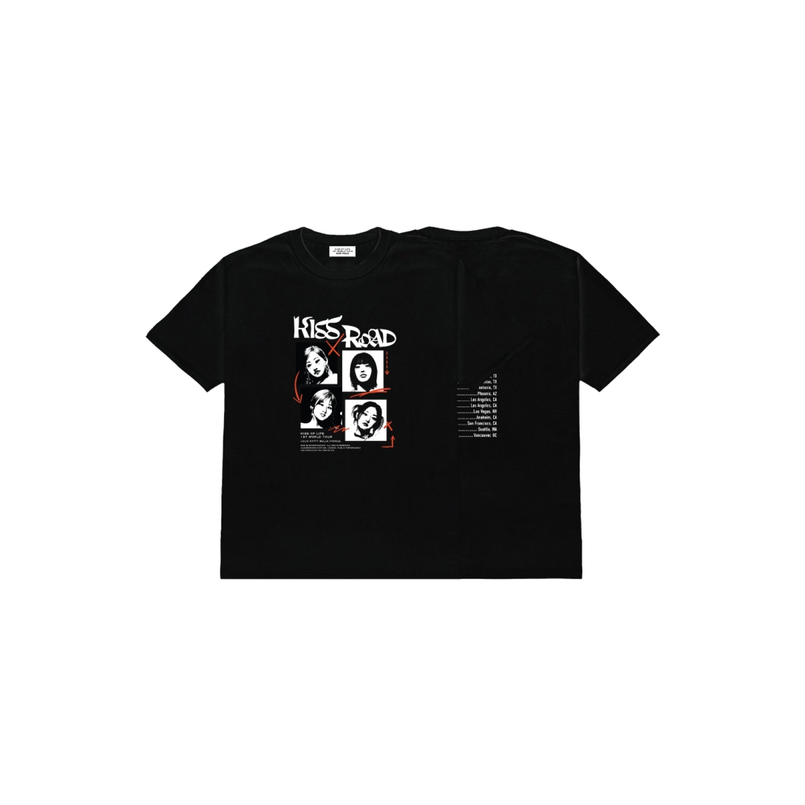 KISS OF LIFE - t-shirt / 1st world tour [kiss road in seoul] 1