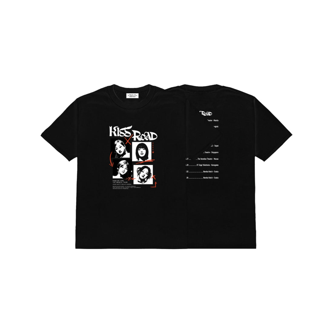 KISS OF LIFE - t-shirt / 1st world tour [kiss road] 1