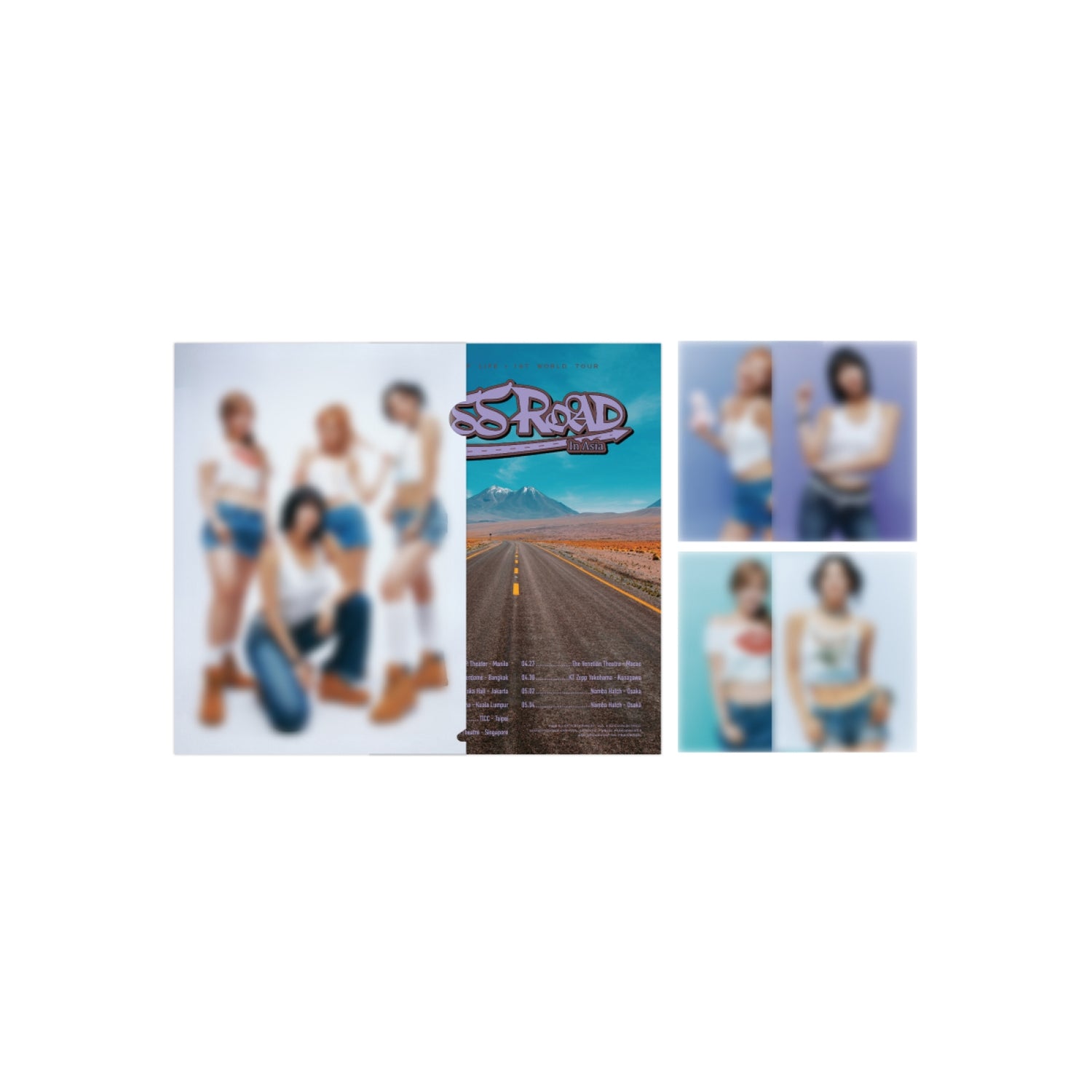 KISS OF LIFE - 04 l-holder &amp; poster set / 1st world tour [kiss road] 1
