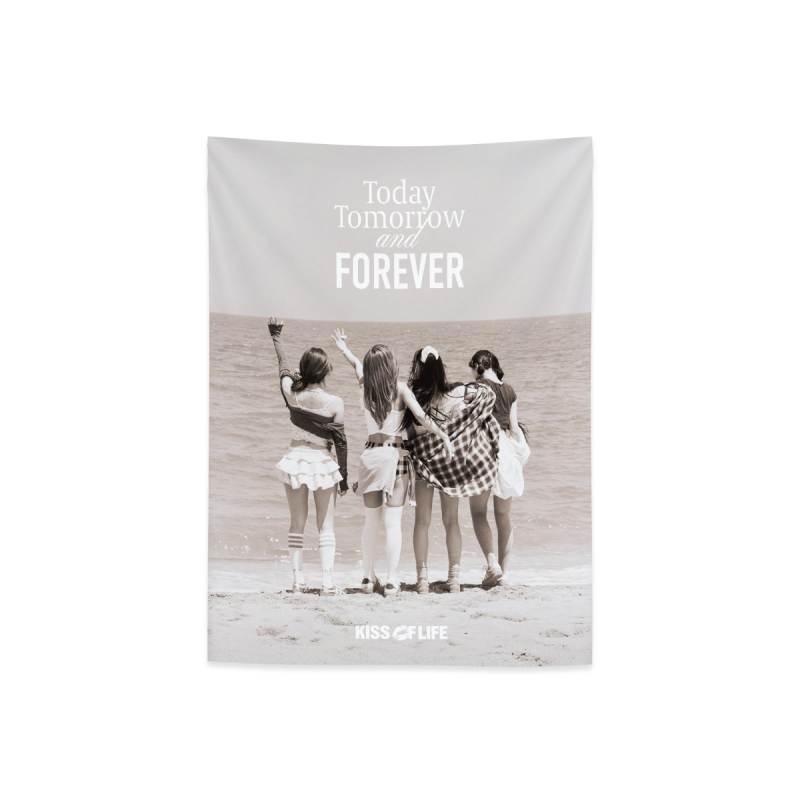 KISS OF LIFE - 02 chiffon fabric poster / 4th mini album pop-up store md 1