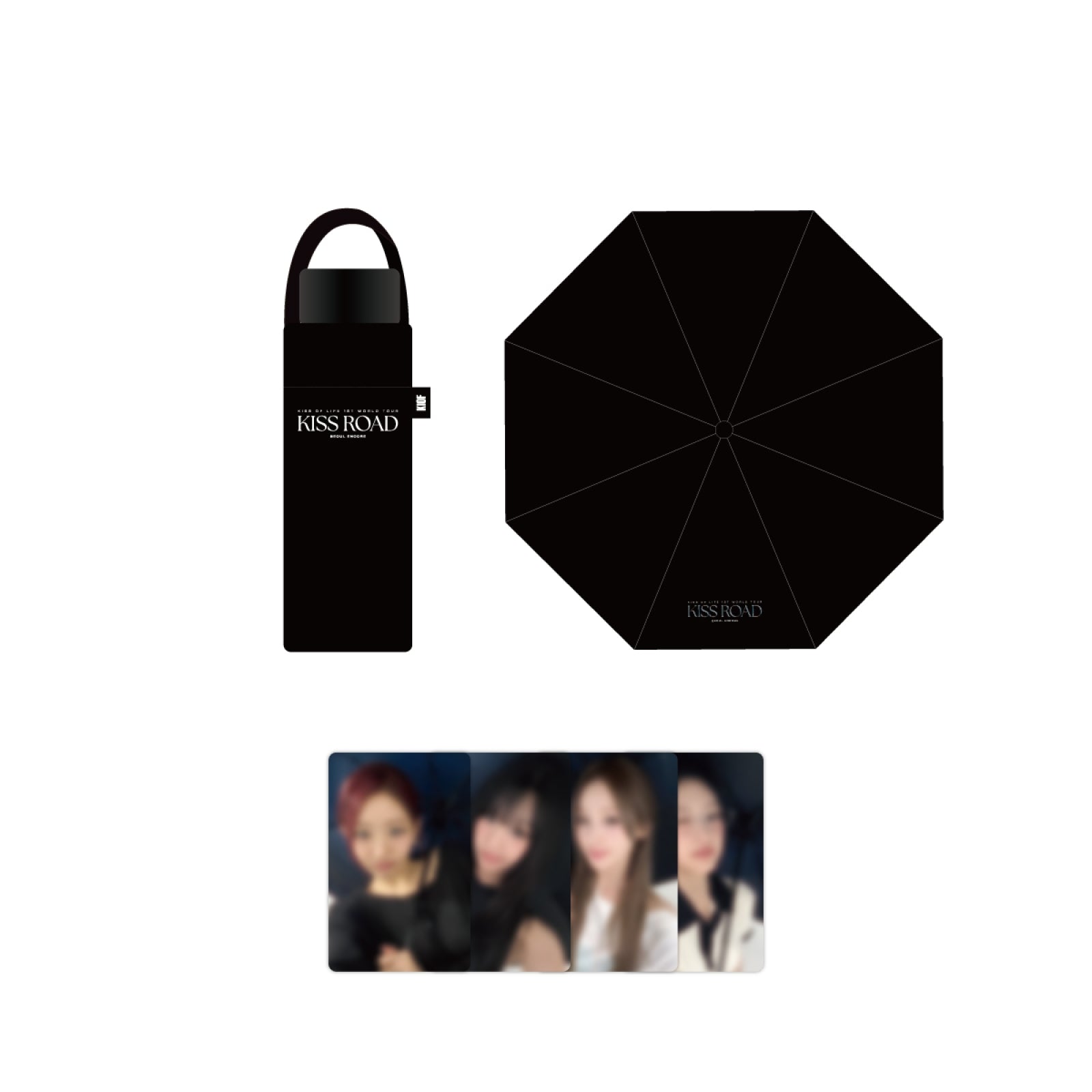 KISS OF LIFE - 06 folding uv umbrella / 1st world tour [kiss road] seoul encore official md 1