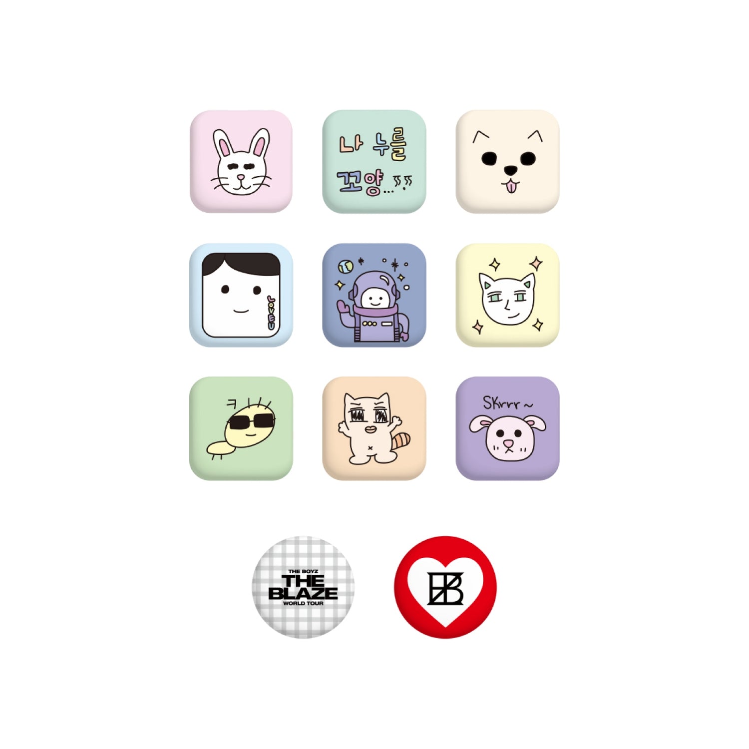 THE BOYZ - pin button set / [the blaze] world tour 1