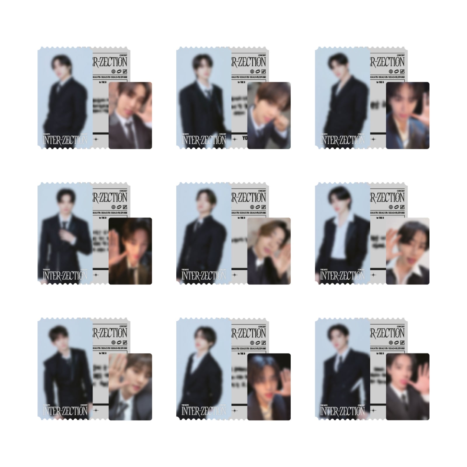 THE BOYZ - 11 photo ticket set / concert [inter-zection] official md 1