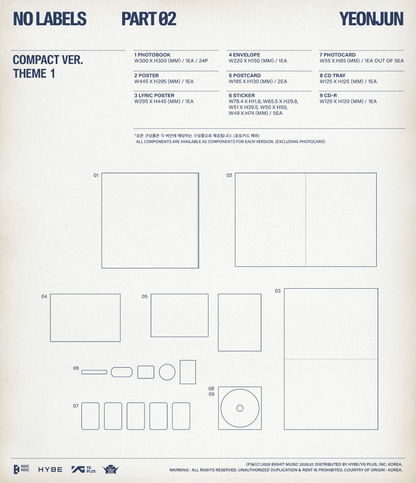 [POB] YEONJUN - NO LABELS: PART 02 [Compact Ver.] [SET]